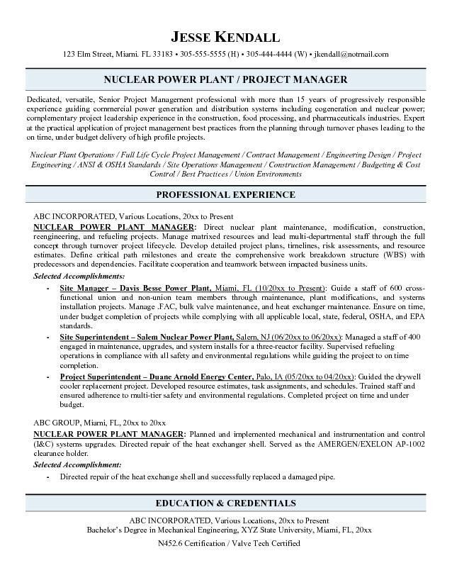 power engineer resumes
