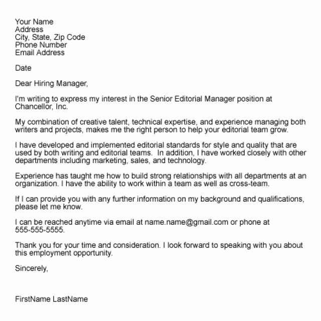 block style cover letters