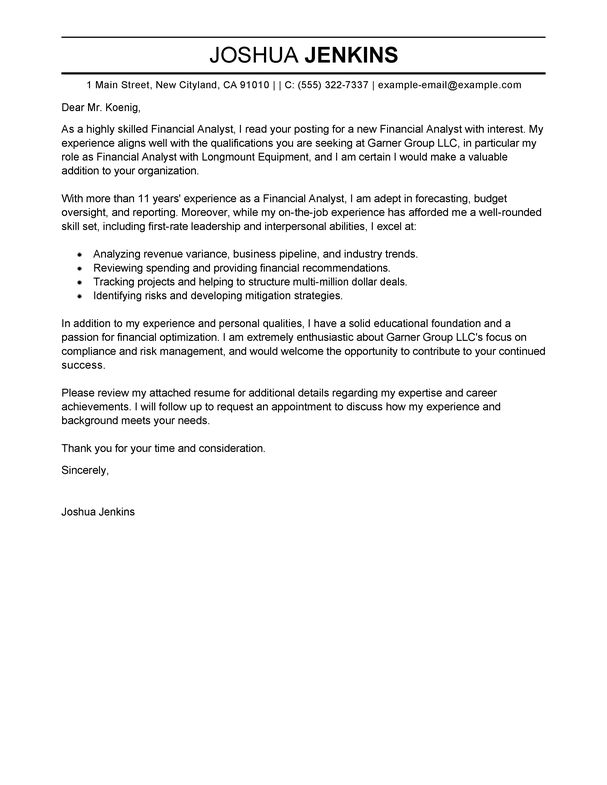 investment banking analyst cover letter