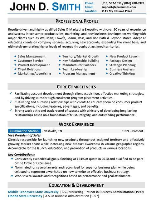 different resume samples