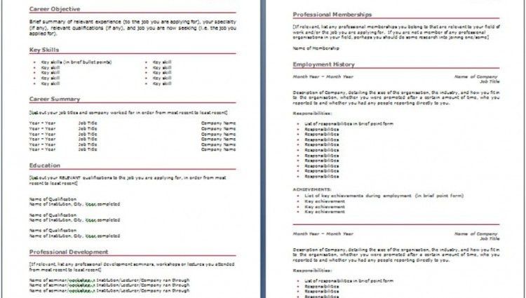 australian resume format