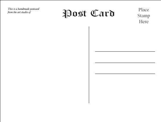 postcard template psd