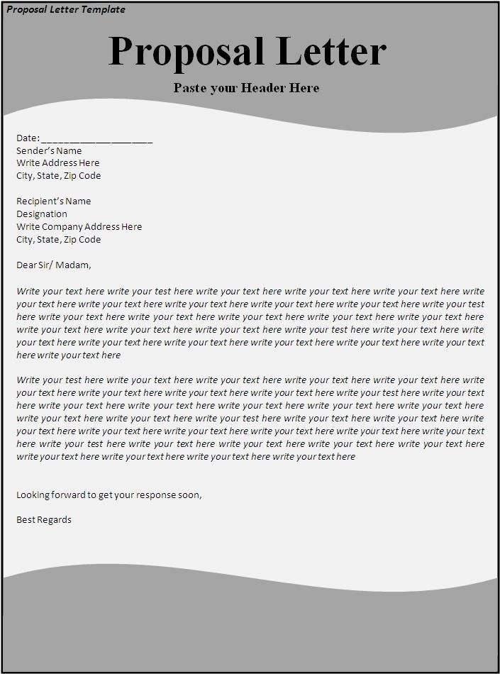 letter of business proposal