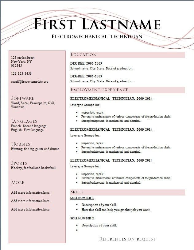 latest resume formats for freshers