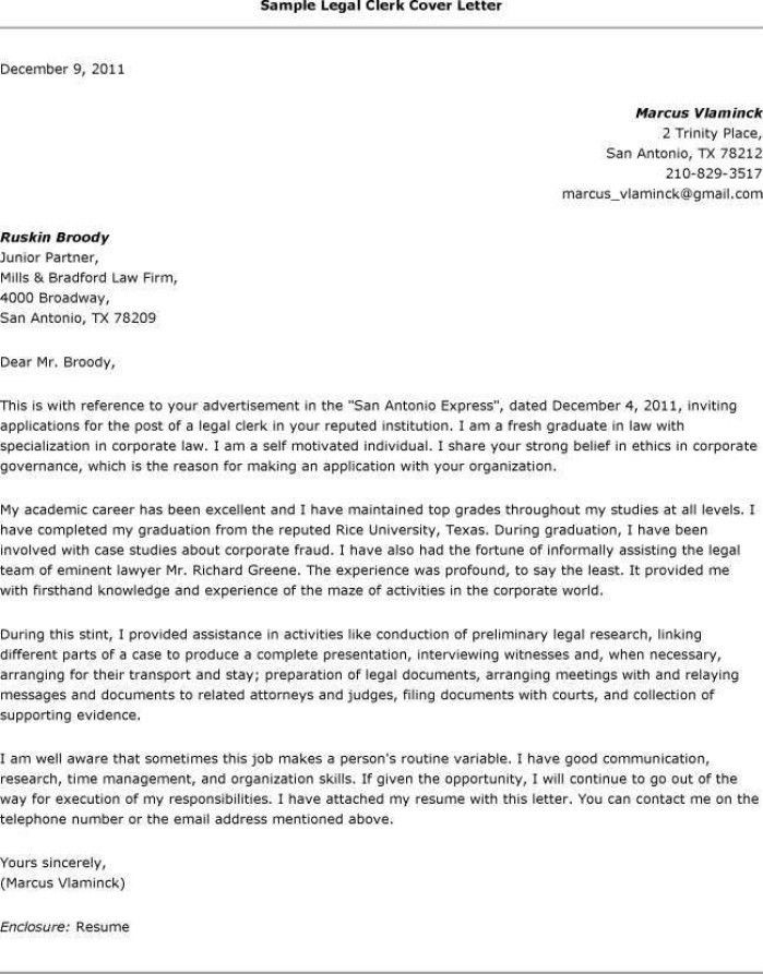 law clerk cover letters