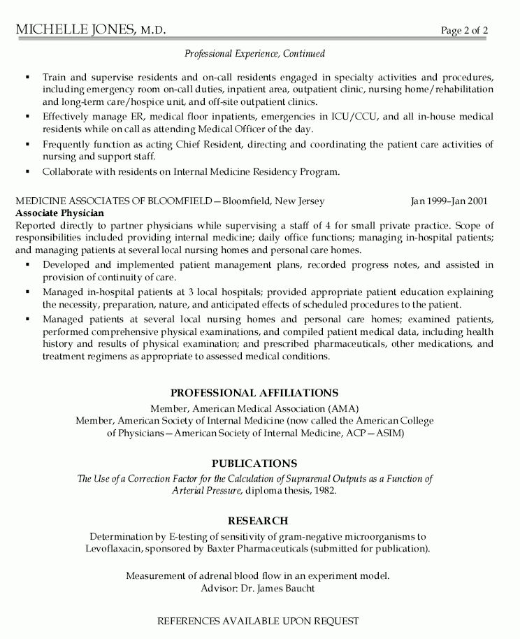 medical resume template download