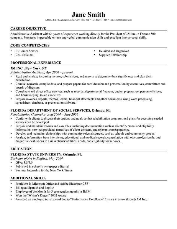 targeted resume format