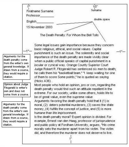 mla style essay