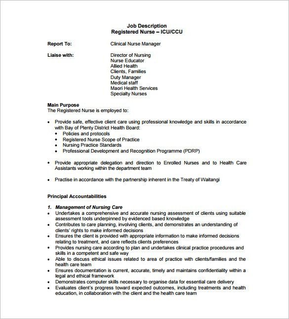 10 registered nurse job description templates free sample practice director job description - Practice Director Job Description 10 registered nurse job description templates free sample practice director job description - Practice Director Job Description
