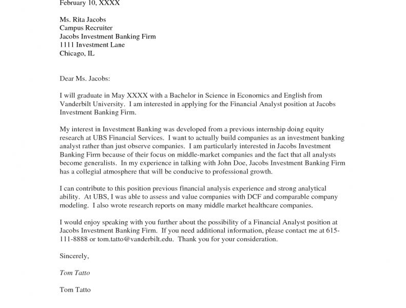 banking cover letter template