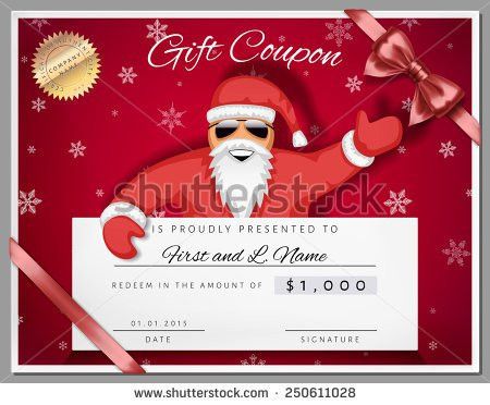 santa gift certificate