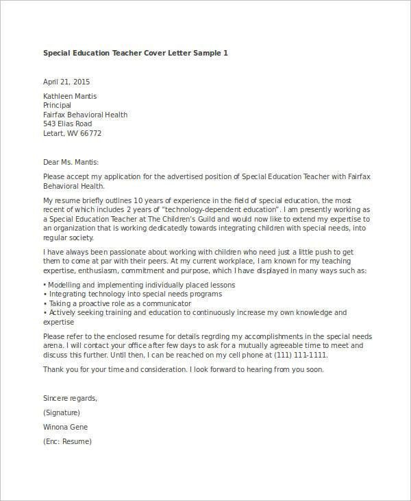 special education teacher cover letter Sample teacher cover letter if you are going for a special education teacher job interview, use these sample interview questions to prepare. special education teacher cover letter Sample teacher cover letter if you are going for a special education teacher job interview, use these sample interview questions to prepare.