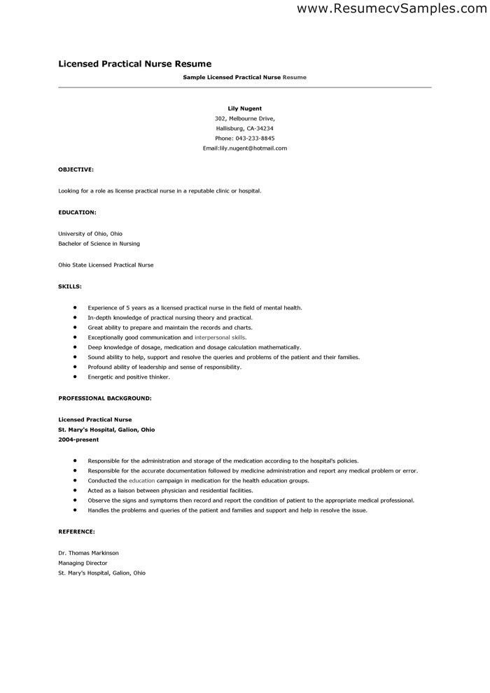 new grad lpn resumes