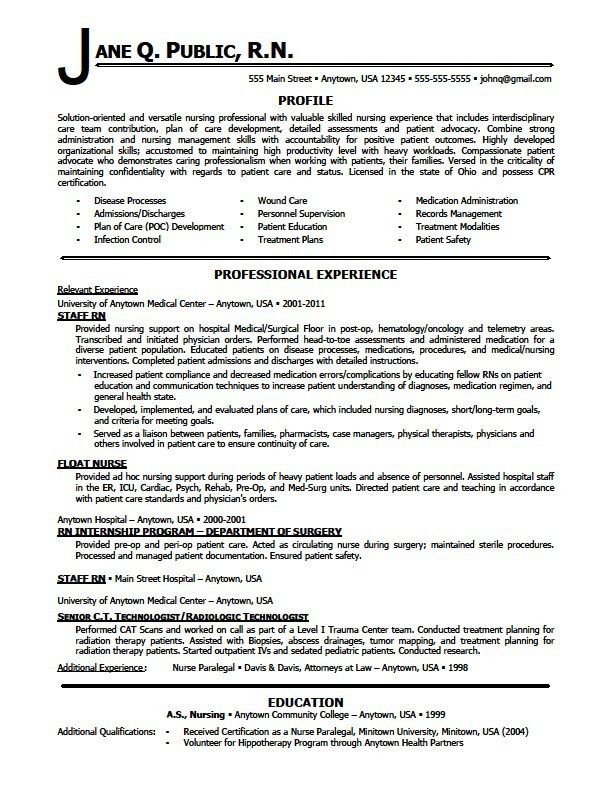 resume tips for nurses