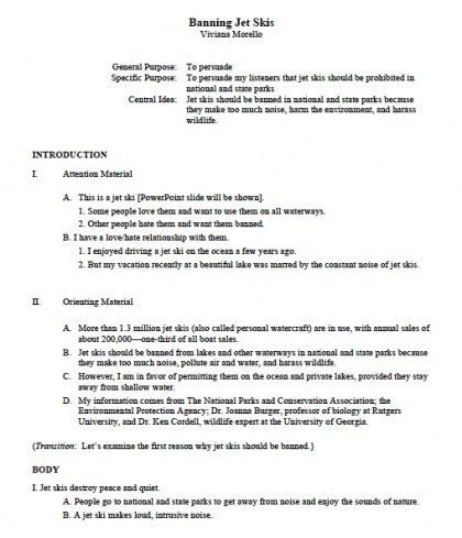 research paper outline examples