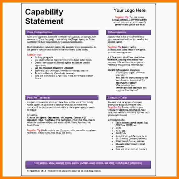 word statement template
