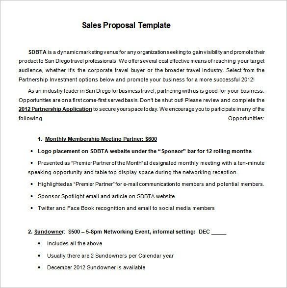 partnership proposal template