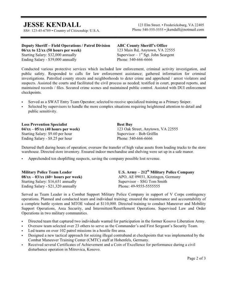 cover letter military