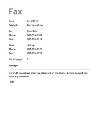 how to do a fax cover letter