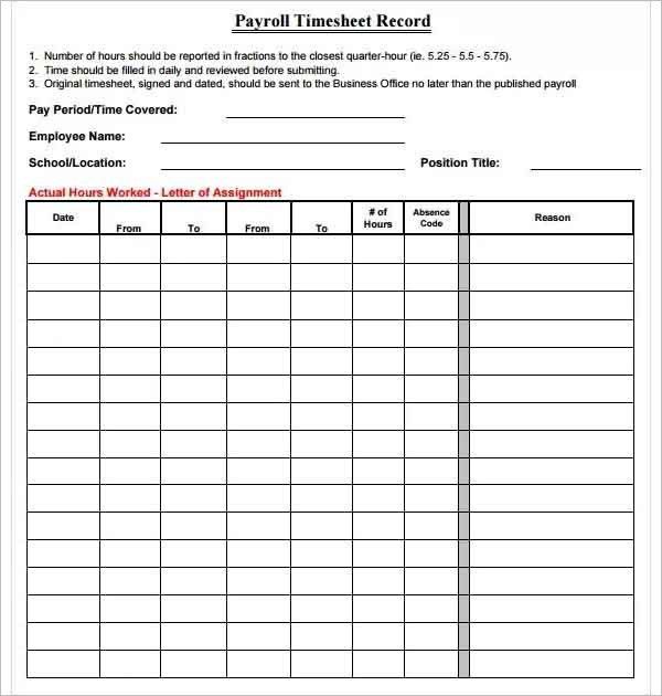 payroll register template