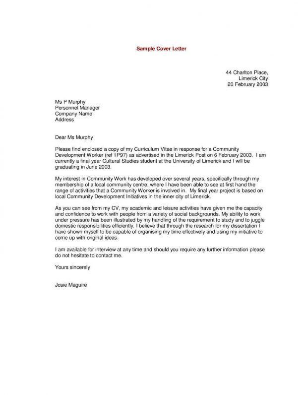 college resume cover letters