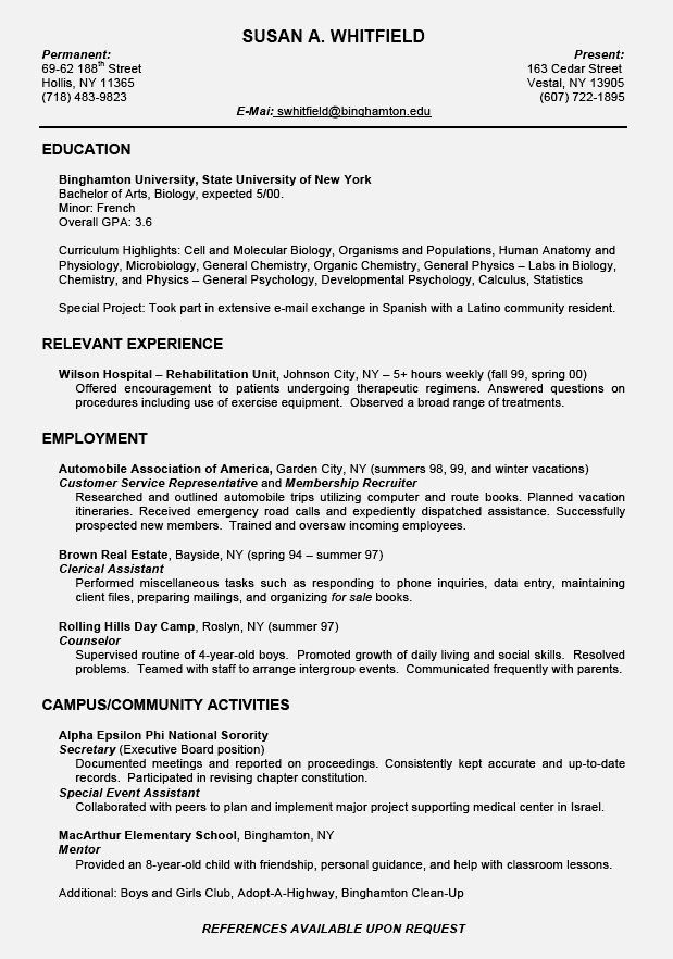 Biology Resume Objective Download Biology Resume