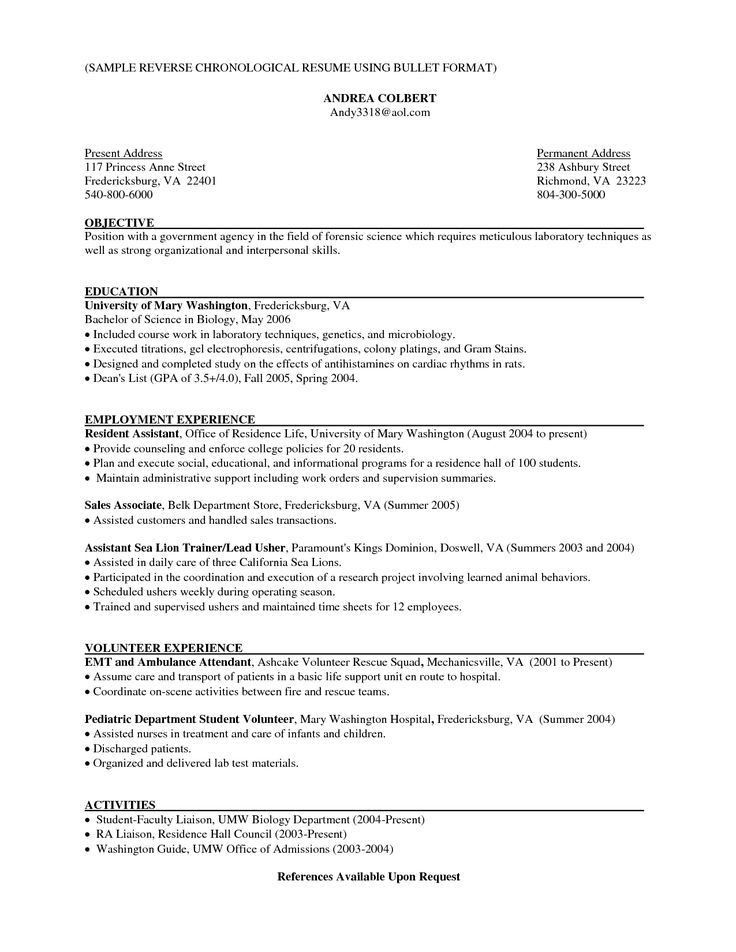 example of basic resumes
