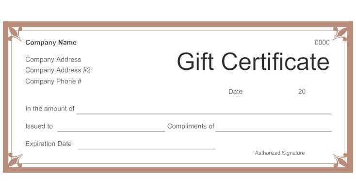 certificate of gift