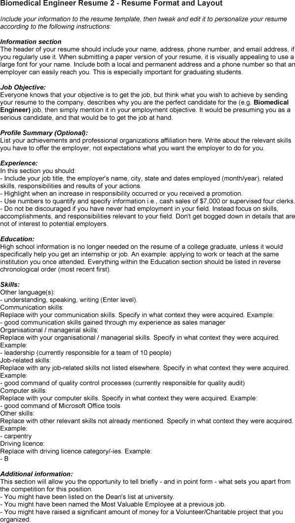 biomedical engineering cover letter