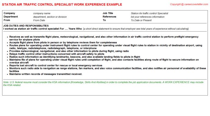 air traffic controller resume