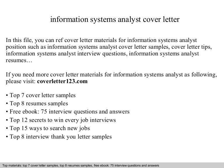 systems analyst cover letters