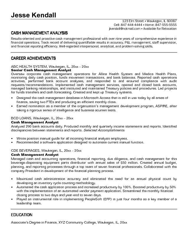 business systems analyst sample resumes