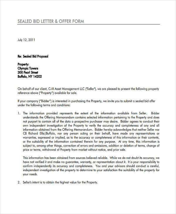 sales letter of intent