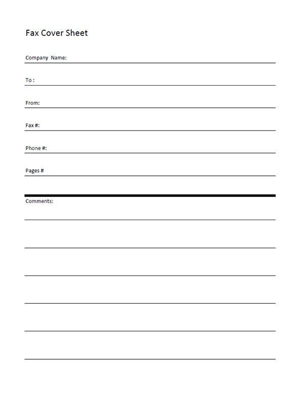 coversheet template