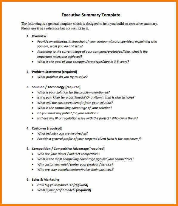 executive summary example resume