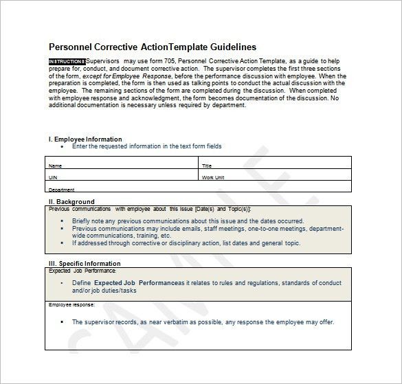 employee action plan template