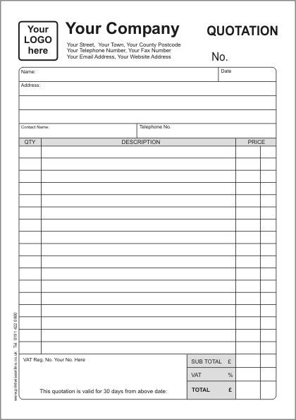 free quotation template download