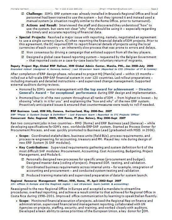 cfo resume