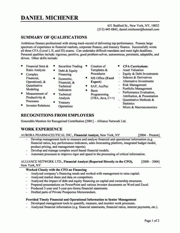 resume title sample