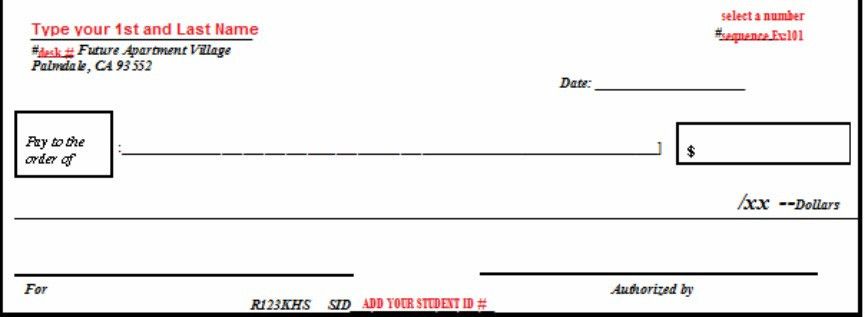 sample blank check