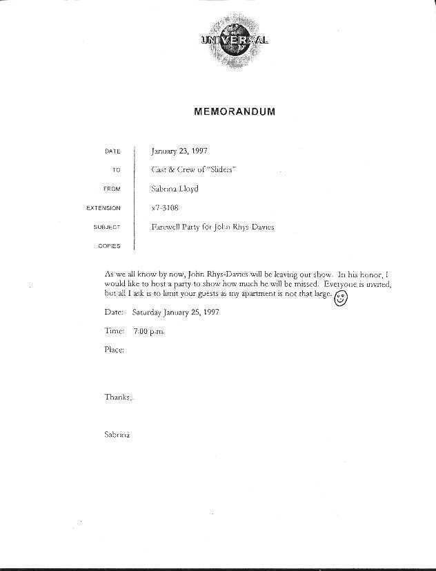 memo writing format example