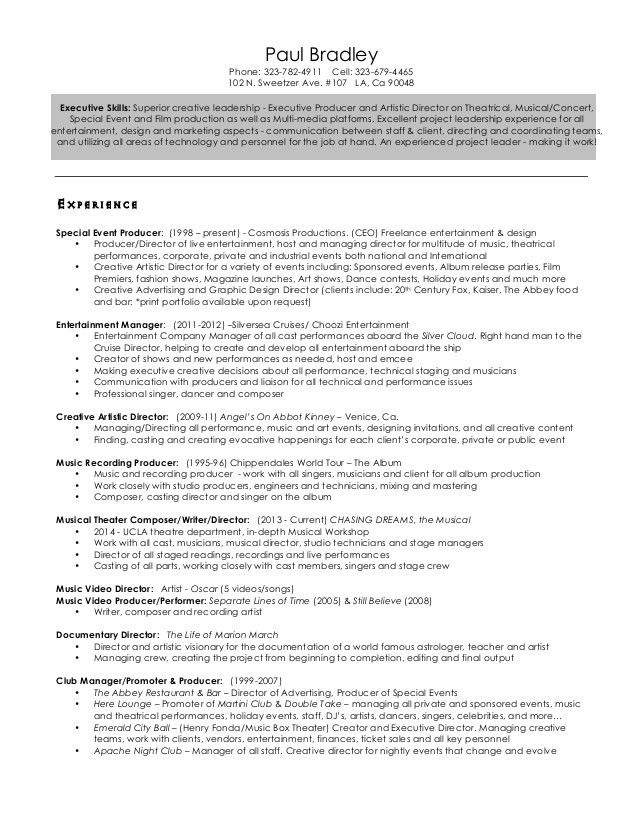 casting director resume