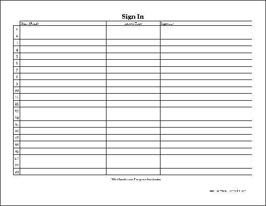 sign in sheet pdf