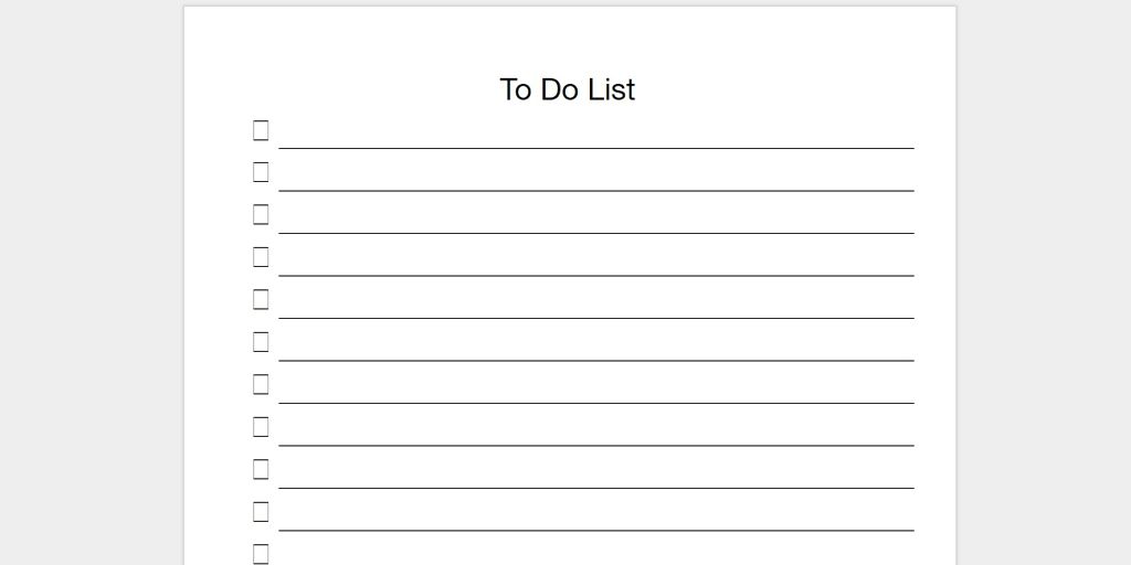 to do templates