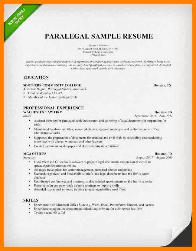 paralegal resume skills
