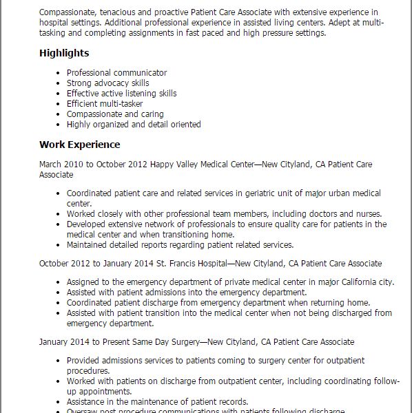 ophthalmic assistant resumes