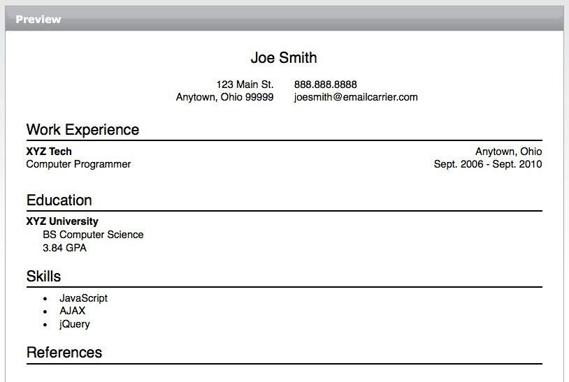 how create a job resumes