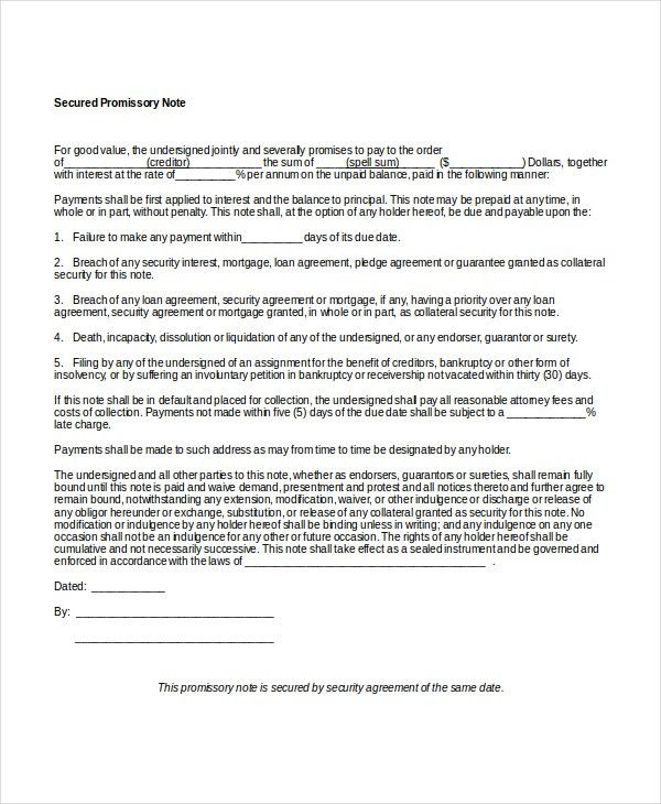 mortgage promissory note