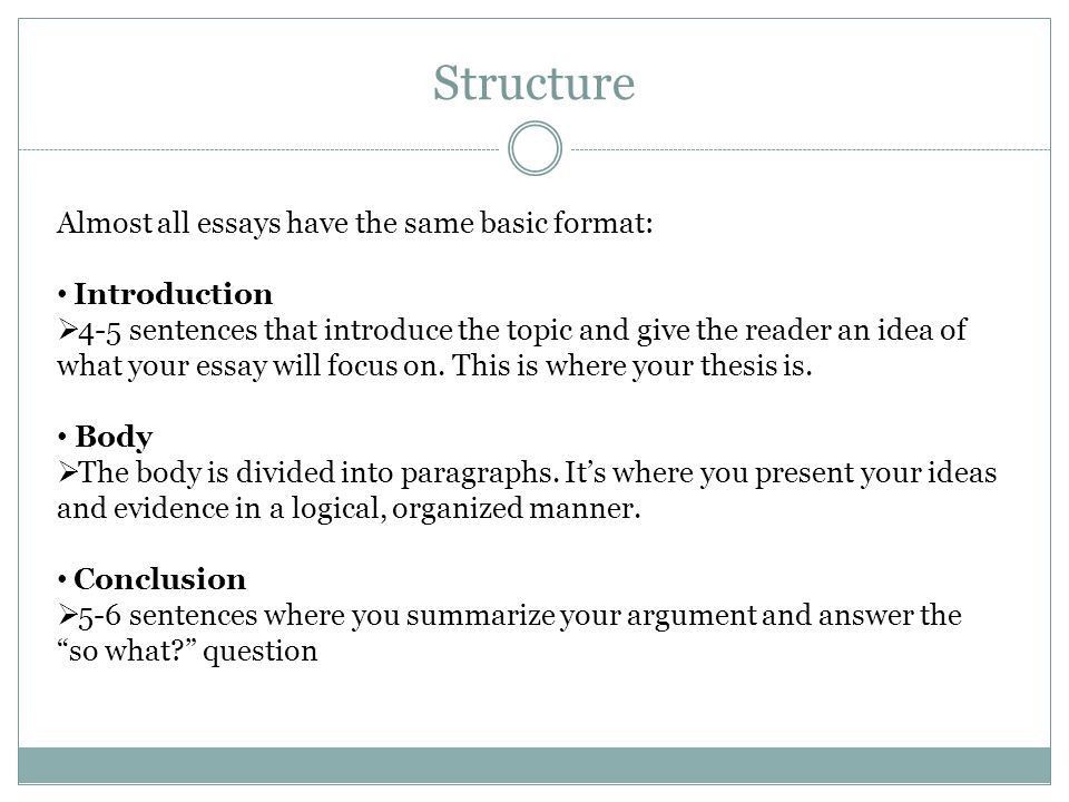 literature essay format