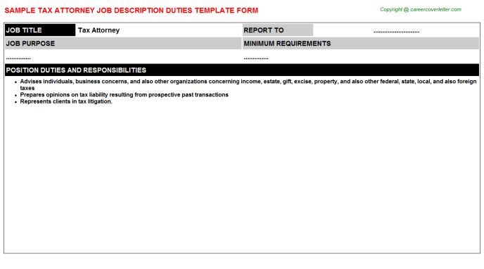tax attorney resume